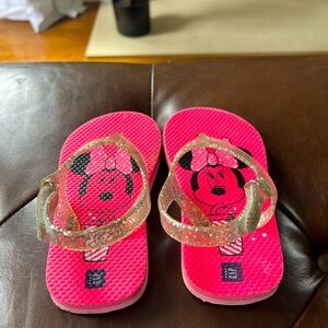 Gap Minnie Mouse Toddler Girls Flip Flops Size 7/8